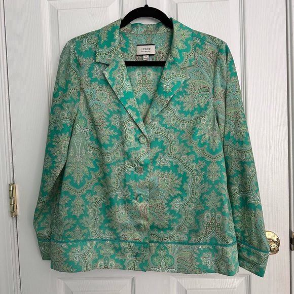 J Crew Collection Drapey button-up top in Ratti pendant paisley - Picture 2 of 6